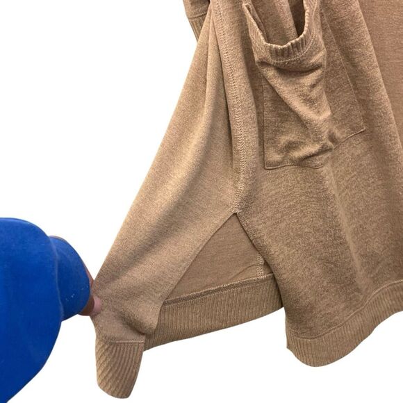 Abercrombie & fitch brown long cardigan with pockets Lagenlook academia Medium # - Picture 3 of 7